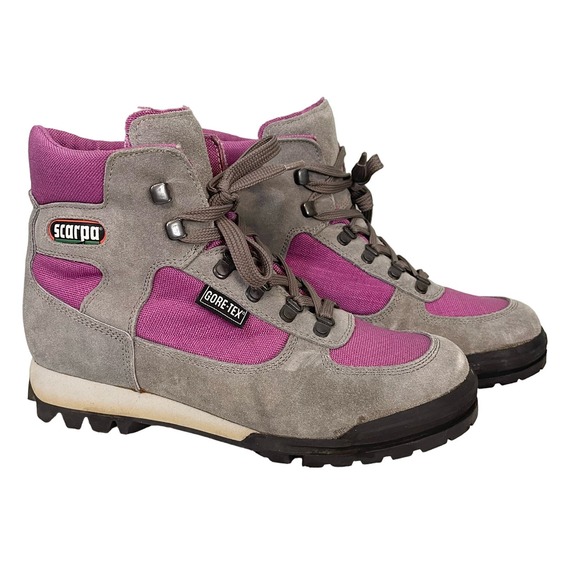 Scarpa Shoes - Scarpa Women's Gray Purple Gore Tex Lace Up Hiking Boots Size 40